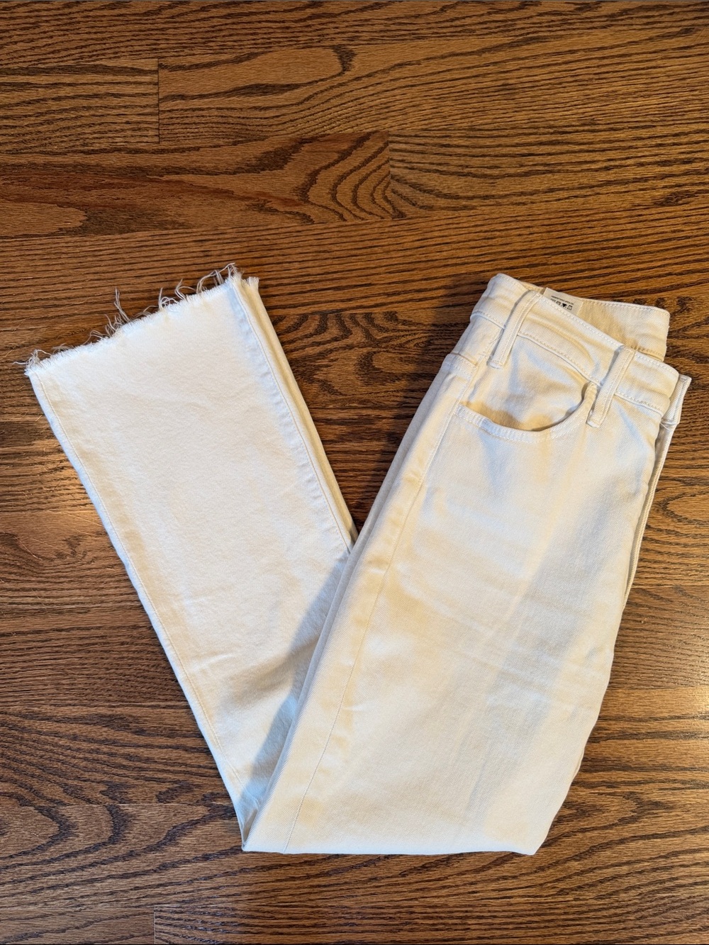Mother The Hustler Women’s White High-Rise Flared Jeans, Sz 26